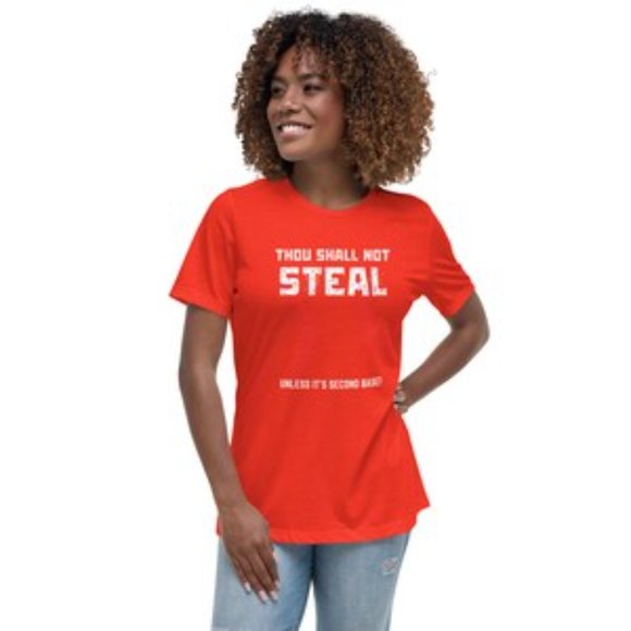 Thou Shall Not Steal Sports-Themed Shirt Baseball Mom Pride Baseball Fan Apparel - Picture 9 of 10